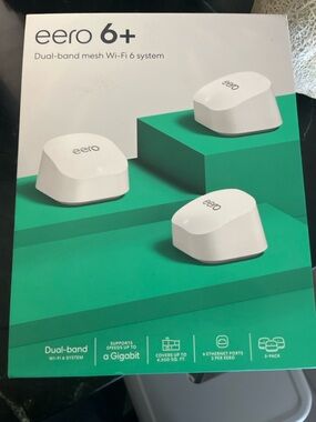 eero 6+ Dual-Band Mesh Wi‑Fi 6 System – White (3-Pack)